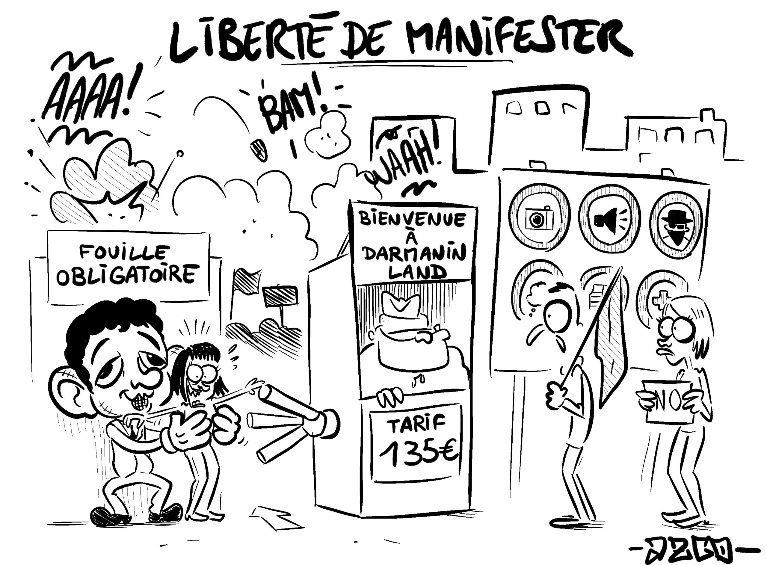 Une manif comme un parc d'attraction