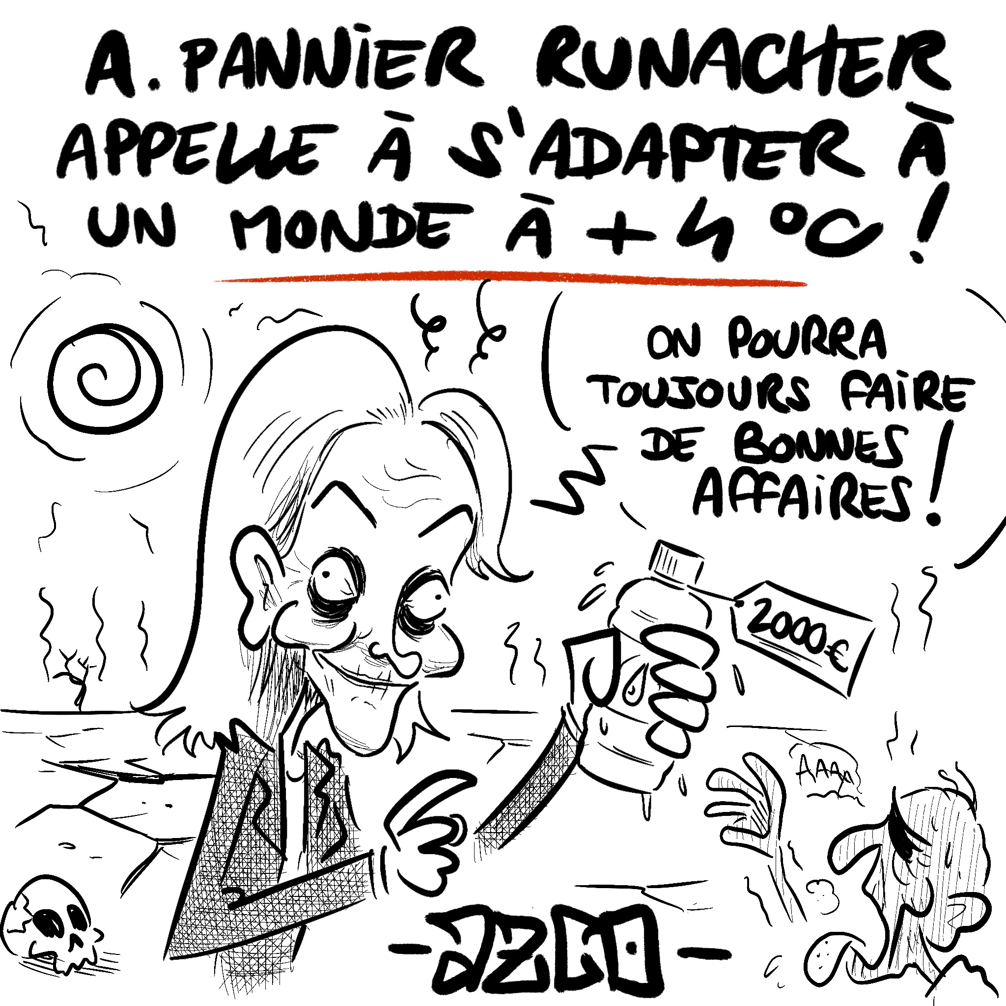 Une ministre qui vante la vente d'eau à prix d'or dans un monde asséché