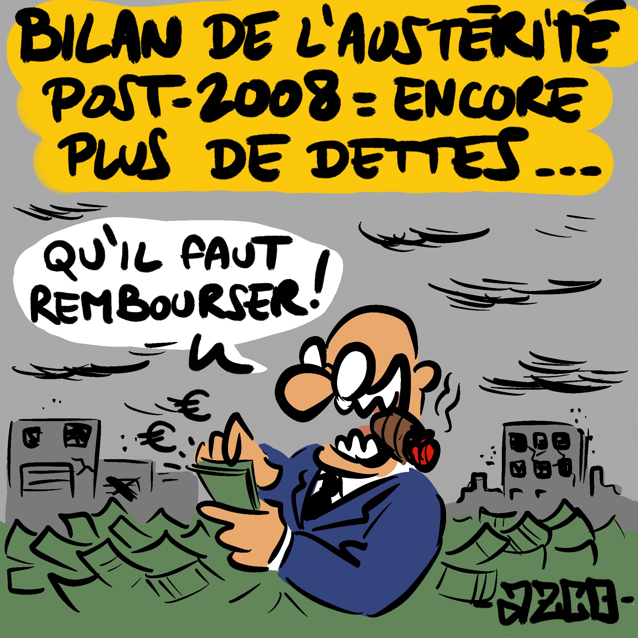 un banquier compte ses billets