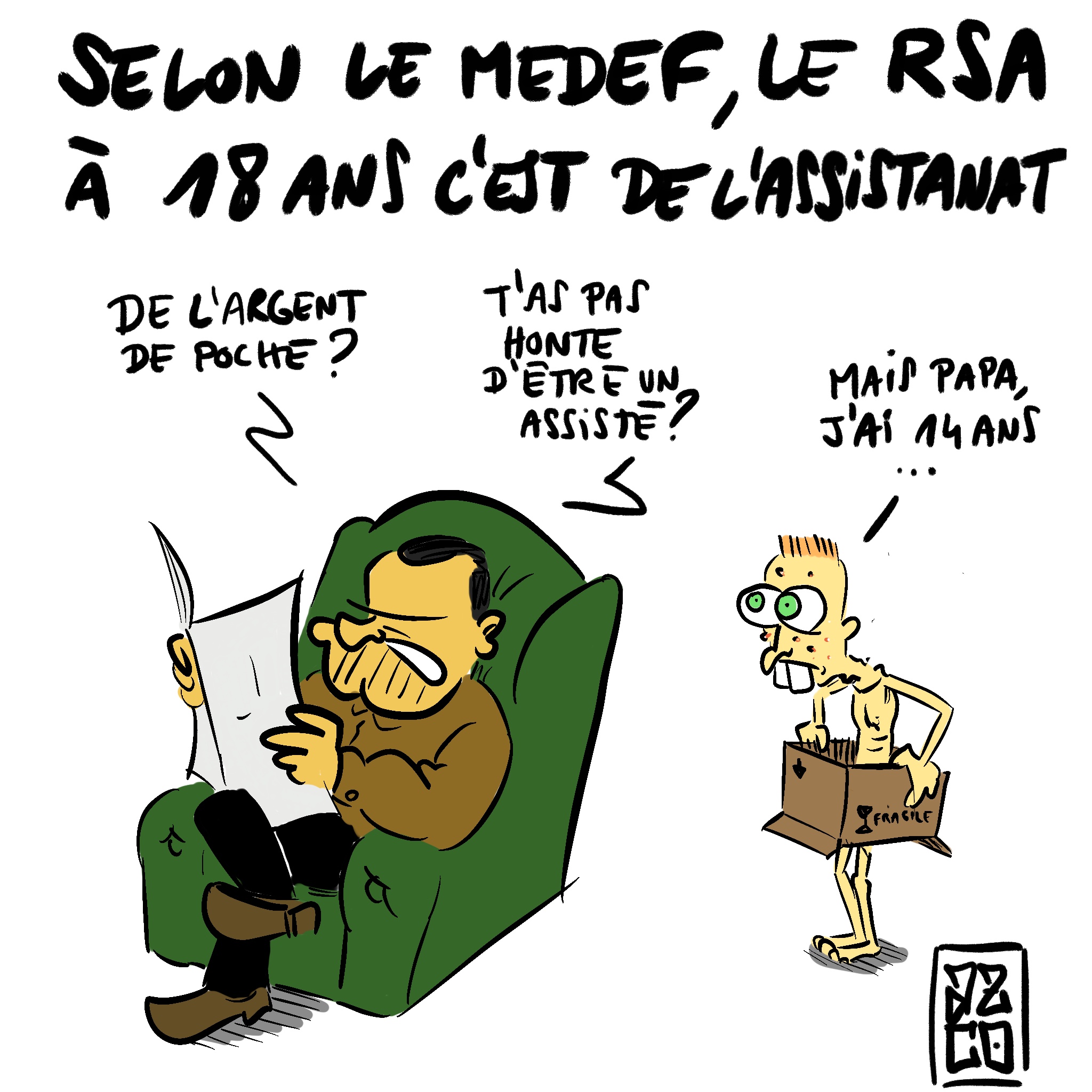 Un daron traite son enfant d'assisté