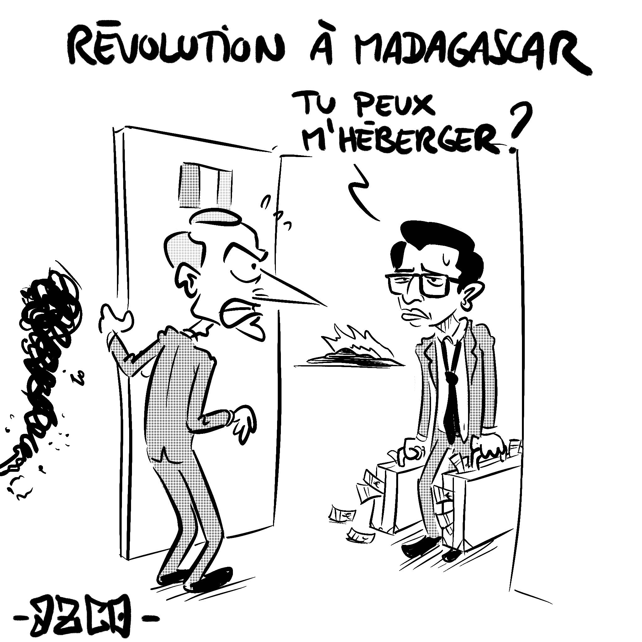 le président de madagascar se réfugie chez macron