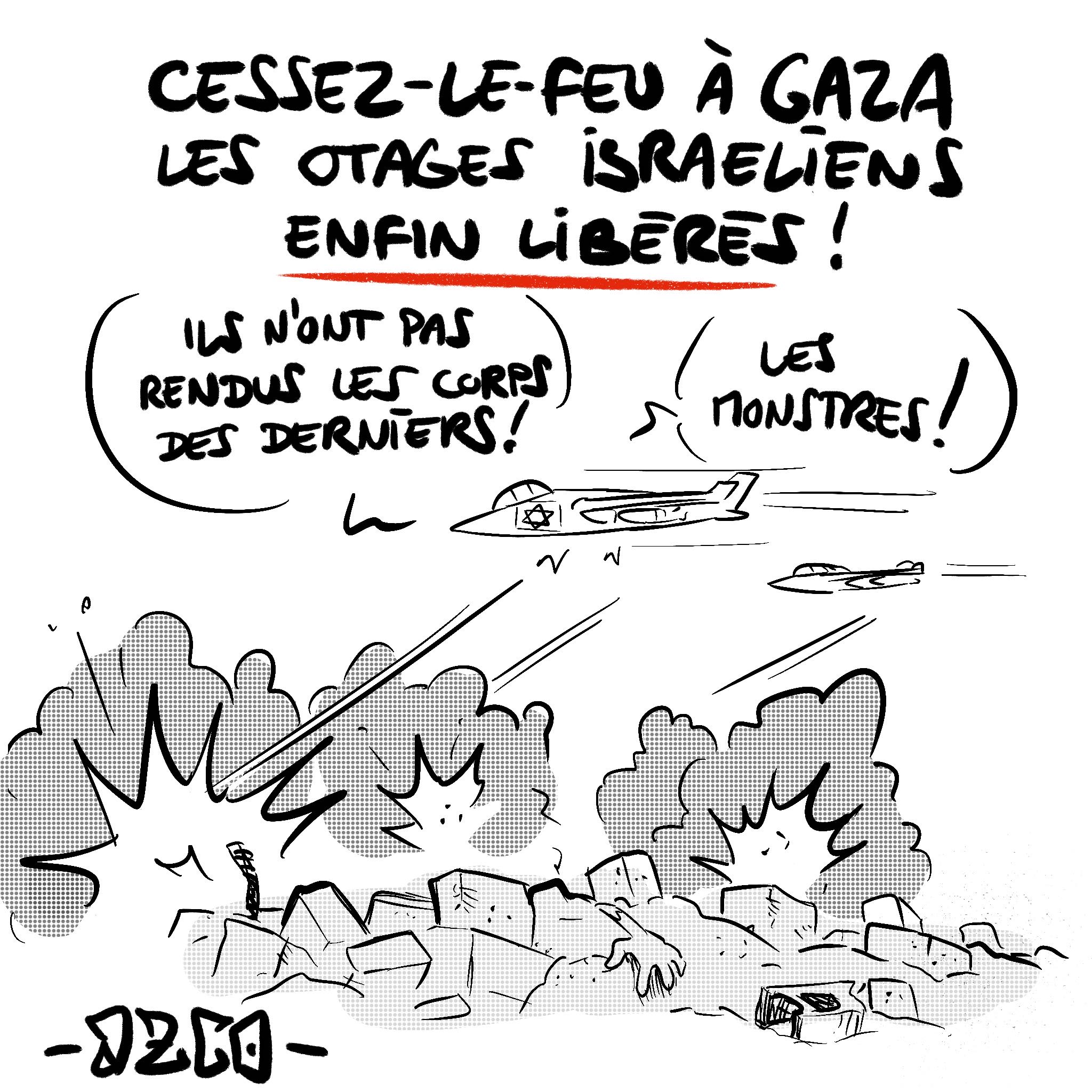 Des avions de combat bombardent des ruines de Gaza