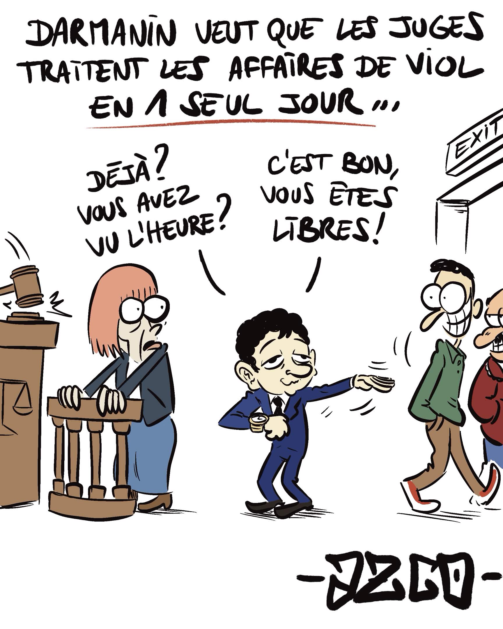 Darmanin qui laisse partir des violeurs