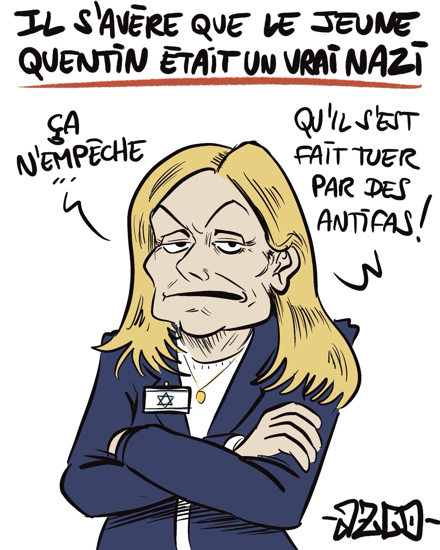 Yael Braun Pivet qui croise les bras