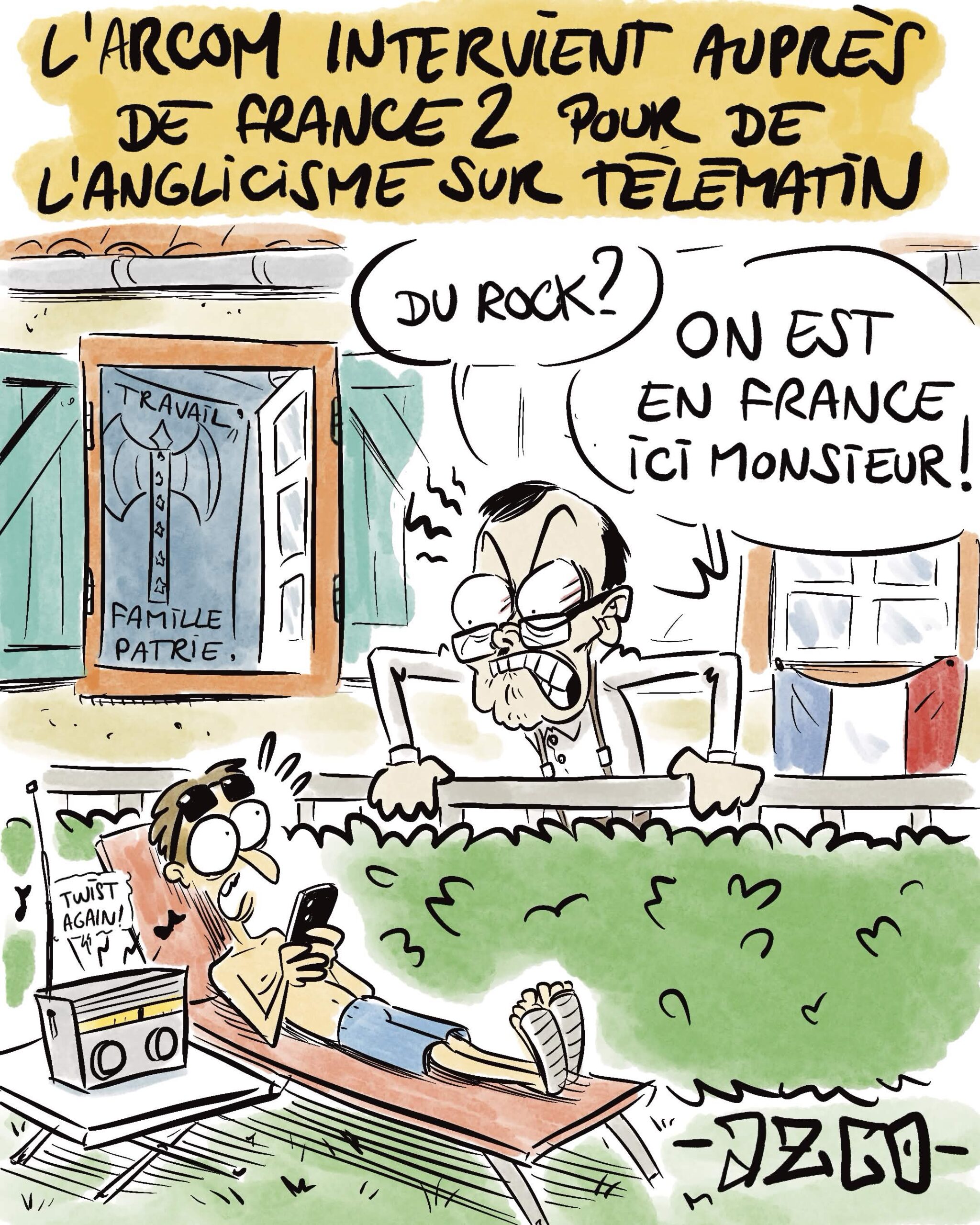 Un vieux réac qui se plaint de la musique rock de son voisin