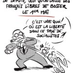 un patron tient en laisse un salarié