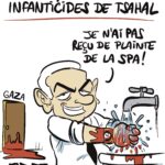 Netanyahou qui se lave les mains ensanglantées