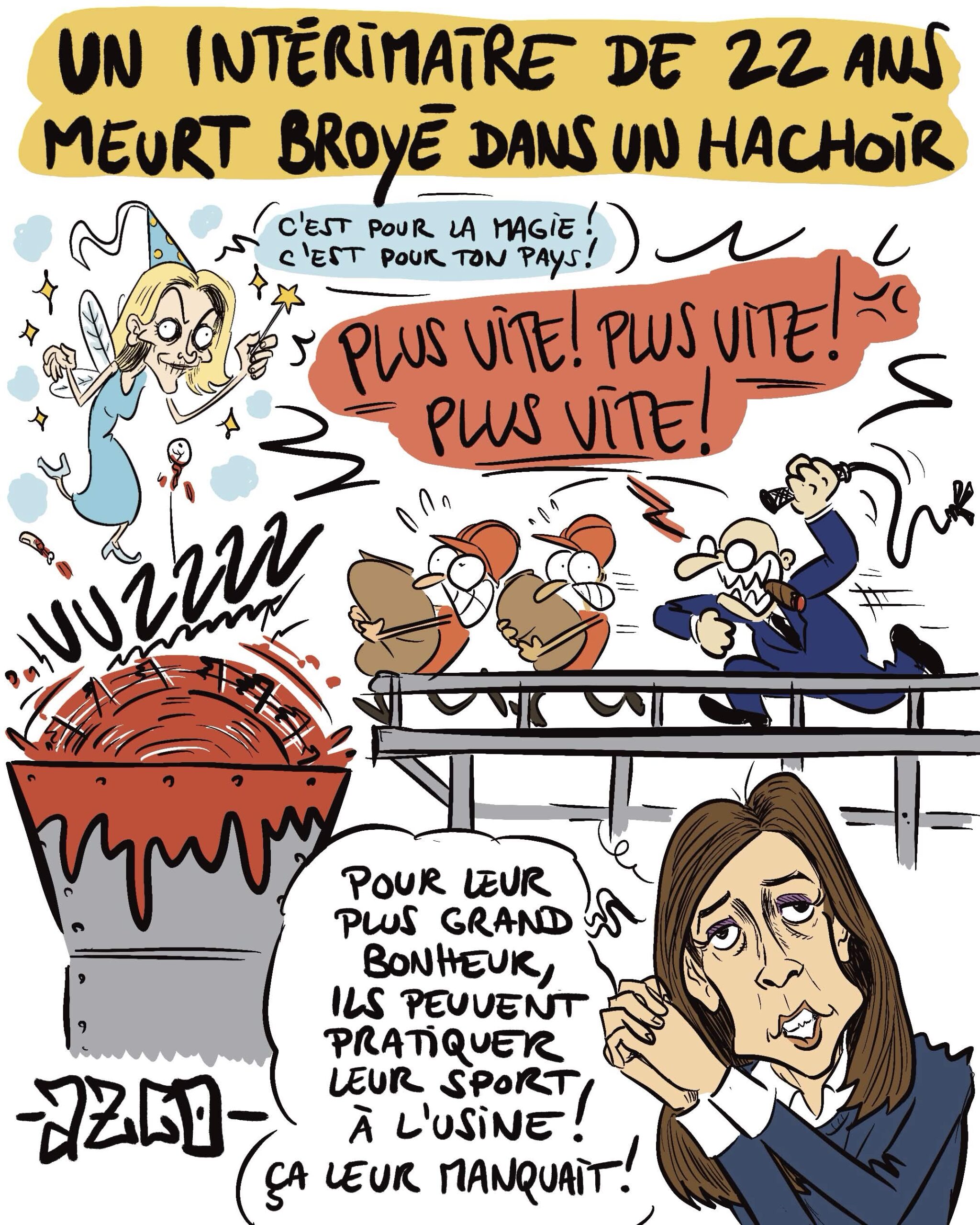 un intérimaire de 22 ans meurt broyé dans un hachoir