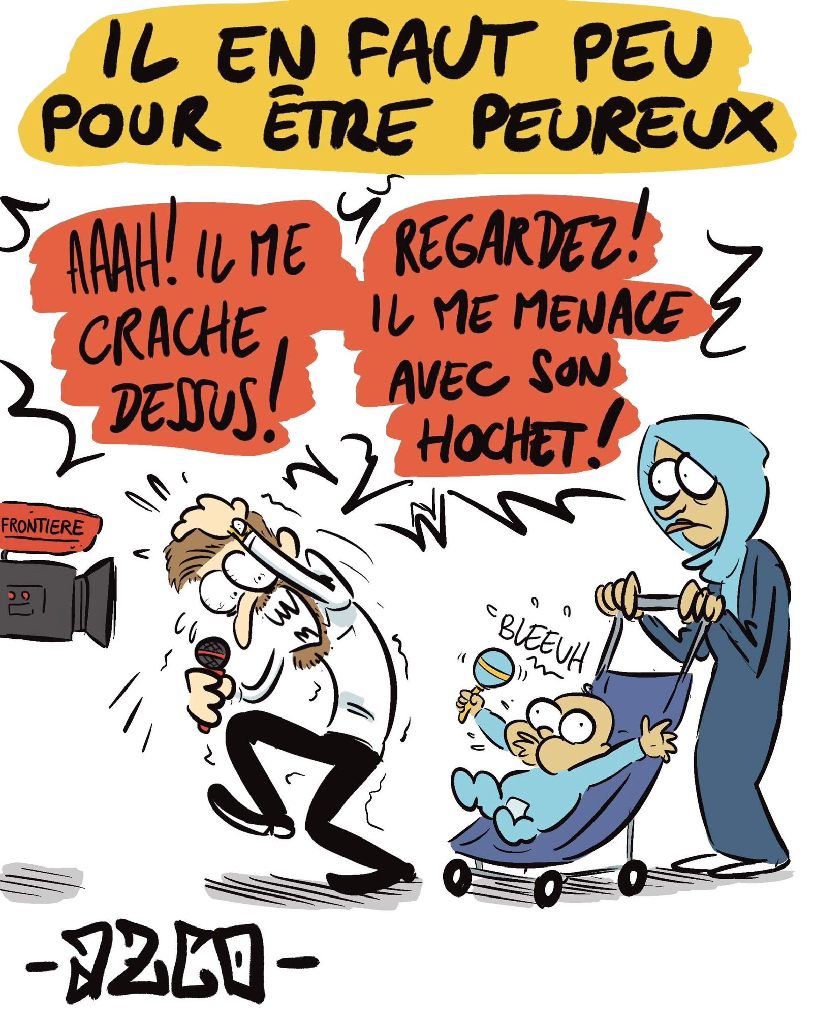 Un journaliste faf qui se pisse dessus devant une poucette d'une femme voilée