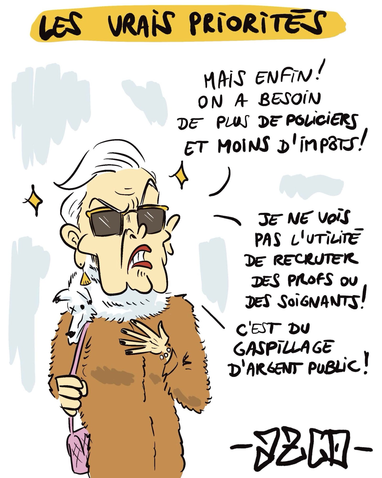 Une bourge qui fustige les services publics