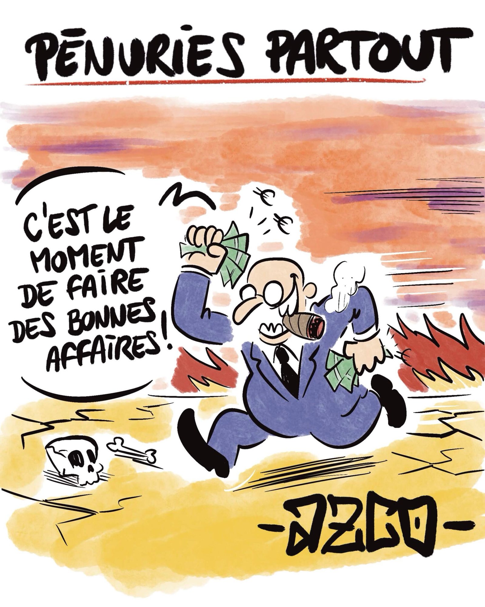 un patron joyeux de faire des affaires dans un monde en crise